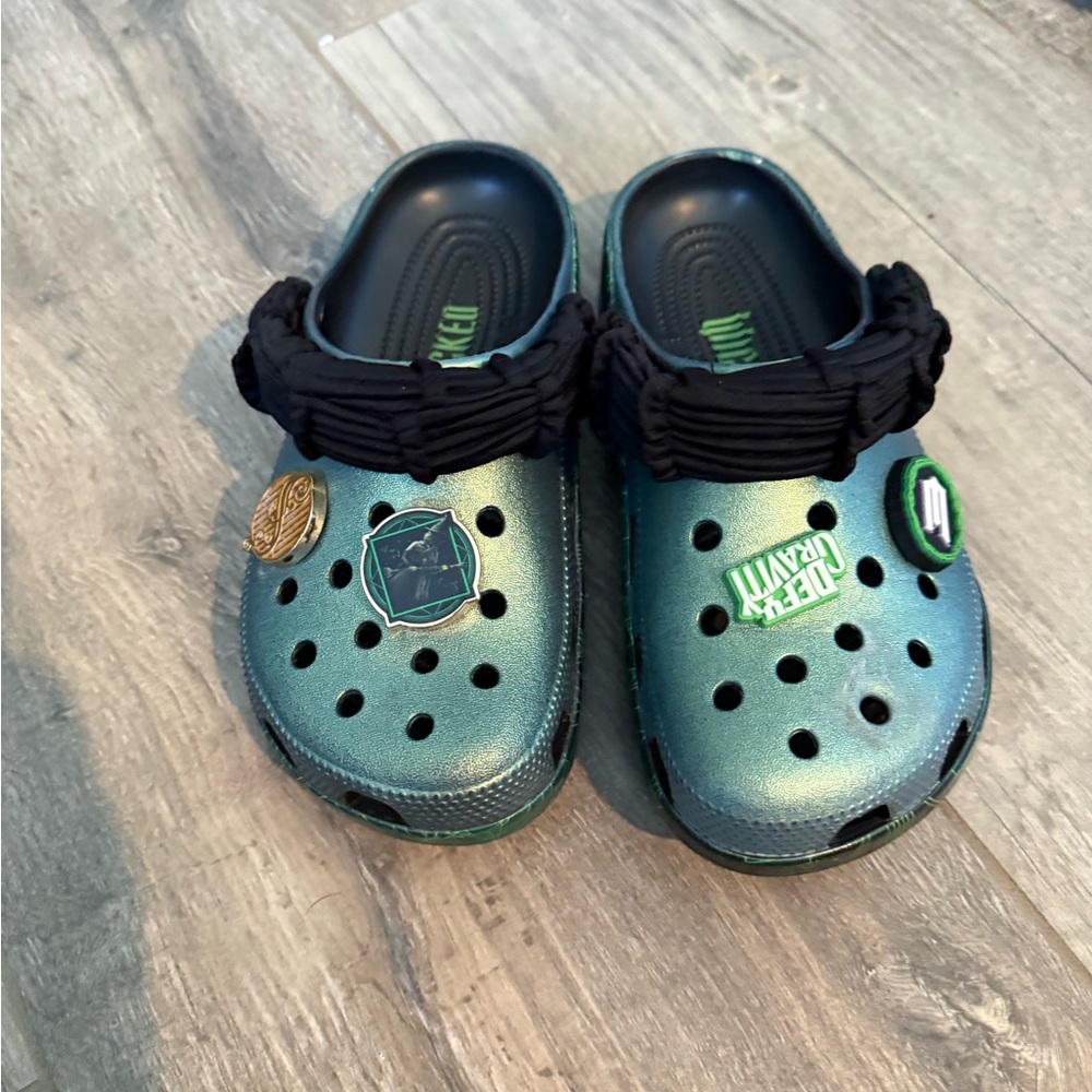 WICKED Green Clogs with Charms